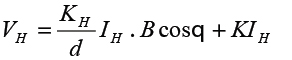 以使用霍尔元件的方法为例，霍尔效应切合以下的关系式